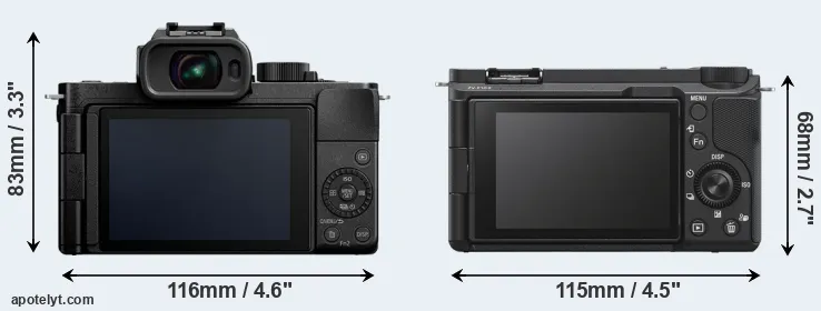 Comparison G110 or ZV-E10 II rear