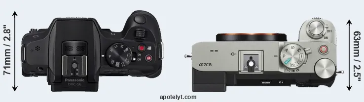 Compare G6 versus A7C R top