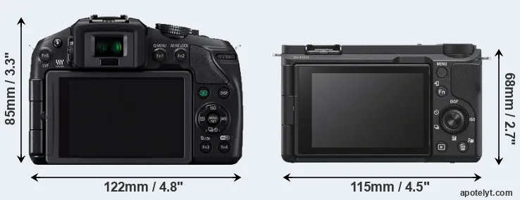 Comparison G6 or ZV-E10 II rear