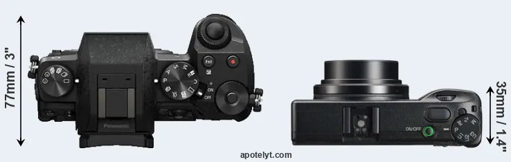 Compare G7 versus GR IIIx top
