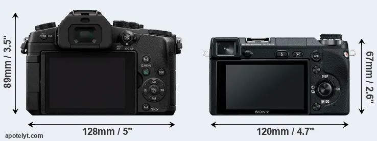 Comparison G85 or NEX-6 rear