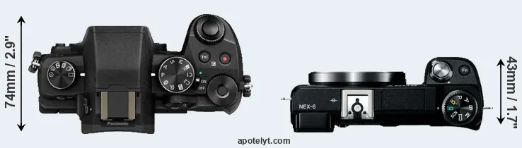 Compare G85 versus NEX-6 top