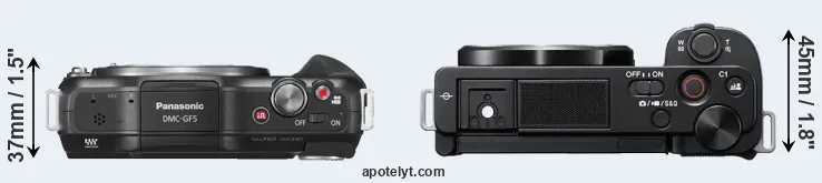 Compare GF5 versus ZV-E10 top