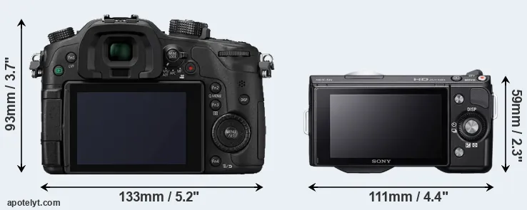 Comparison GH4 or NEX-5N rear