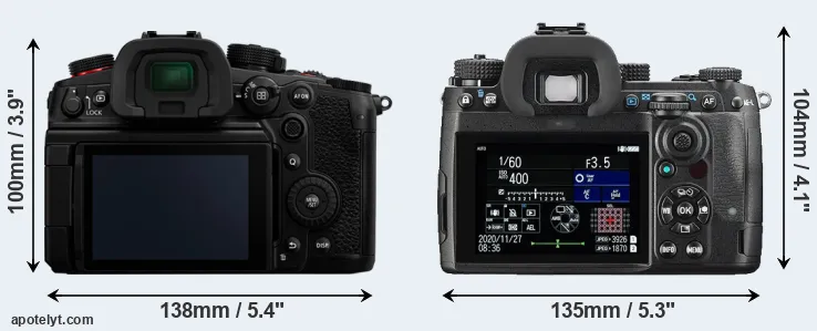 Comparison GH7 or K-3 III rear