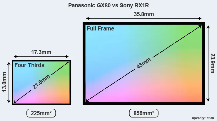 Panasonic GX80 and Sony RX1R sensor measures