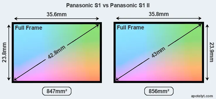Panasonic S1 and Panasonic S1 II sensor measures