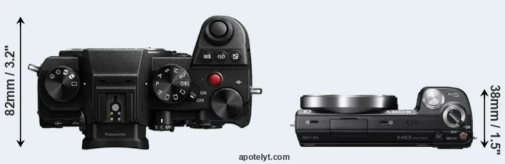 Compare S5 versus NEX-5N top