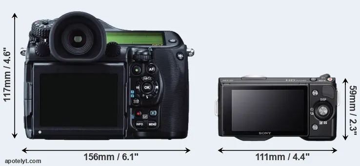 Comparison 645Z or NEX-5N rear