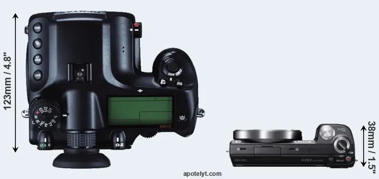 Compare 645Z versus NEX-5N top
