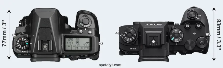 Compare K-3 II versus A9 III top