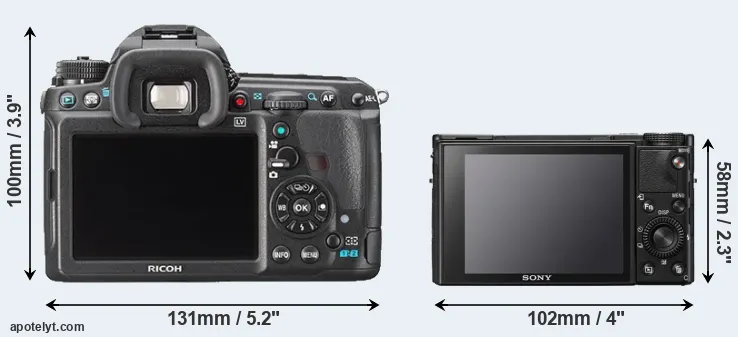 Comparison K-3 or RX100 VII rear