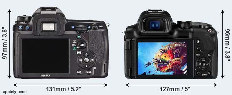 Comparison K-5 II or NX30 rear