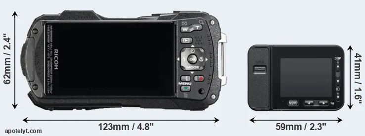 Comparison WG-60 or RX0 II rear