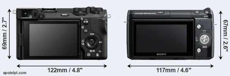 Comparison A6700 or NEX-F3 rear