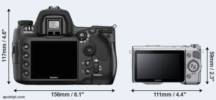 Comparison A850 or NEX-5T rear