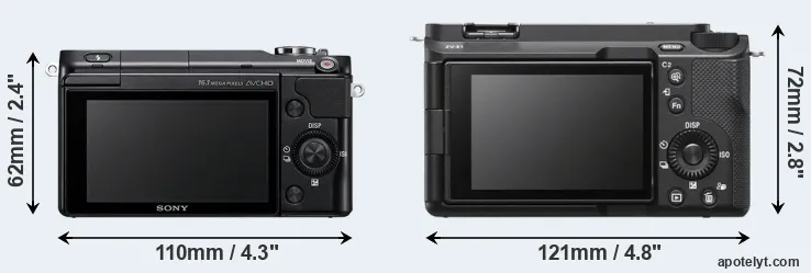 Comparison NEX-3N or ZV-E1 rear